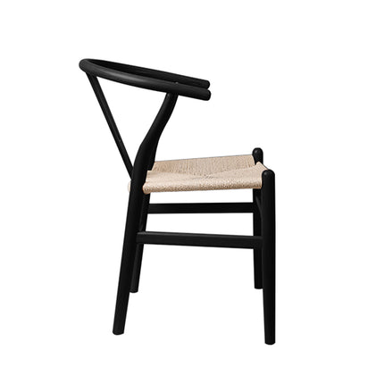 Levede 2x Dining Chairs Wooden Hans Black-1975420492953292805
