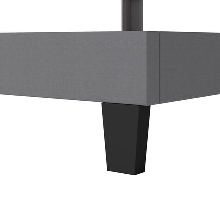 Levede Metal Wooden Bed Frame Double Panel Plush Upholstered Soft Headboard Grey-2065254298467569669