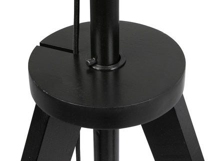 EMITTO Wooden Floor Lamp Modern Tripod Black-1864184397176115205