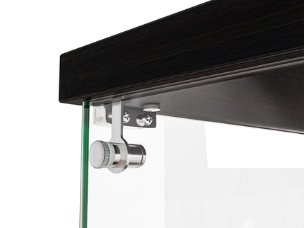 Stacked Display Cabinet Collection Storage Tempered Glass 2 Tier With Lock Black-1917016713753399301