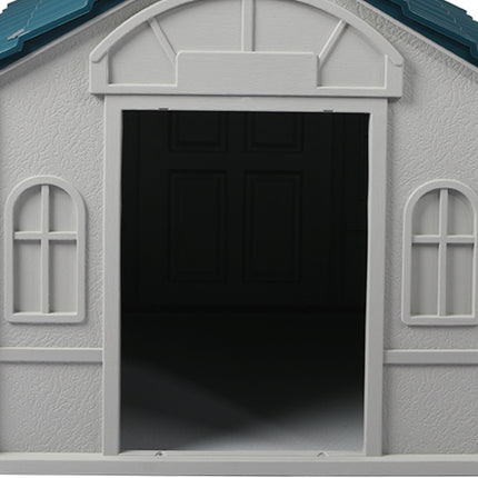 PaWz Dog Kennel Outdoor Indoor Pet Plastic L Blue-1973193644940857349