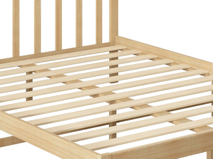 Levede Wooden Bed Frame Queen Full Size Nature Natural-1864183190667792389