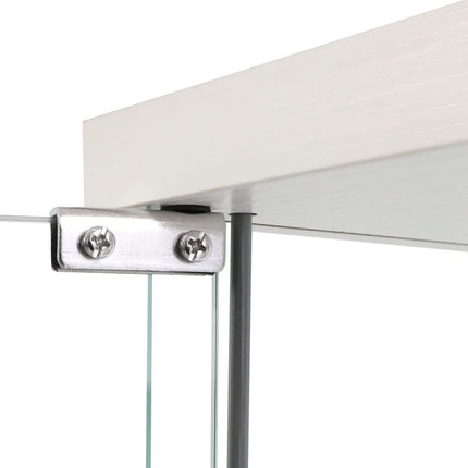 Stacked Display Cabinet Tempered Glass White-1954803004272152581