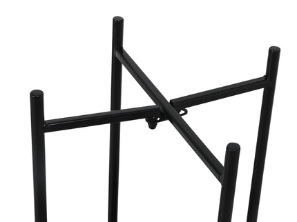 Levede 2 Tier Plant Stand Metal Flower Black Medium-1886651024337408005