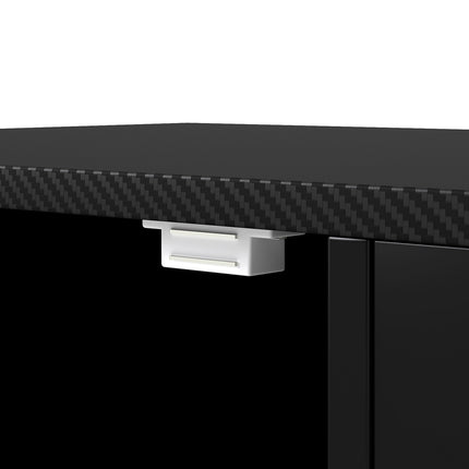 Levede TV Stand Storage with LED 140cm Black-2011971130793005061