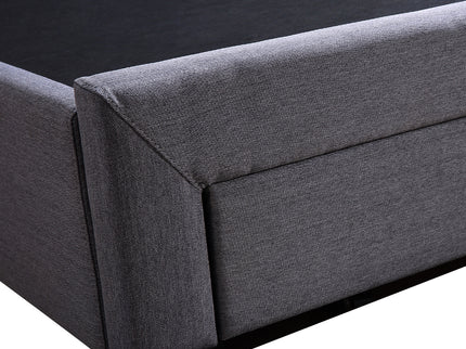 Levede Queen Bed Frame Fabric Tufted Dark Grey-1910113204571344901