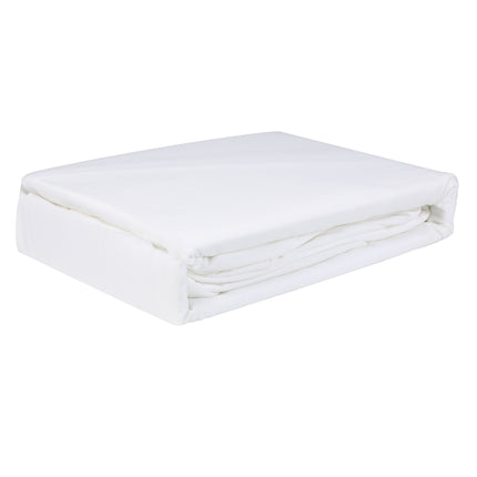 Dreamz 4pcs Queen Size 100% Bamboo Bed Sheet Set in White Colour-1973194027218112517