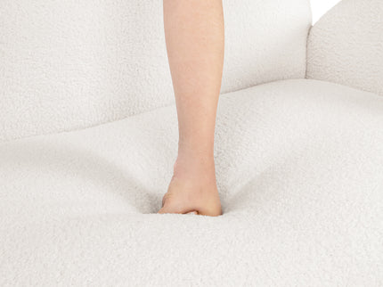 Levede Cloud Sofa 3 Seater Sherpa Fleece White-1910112206943555589