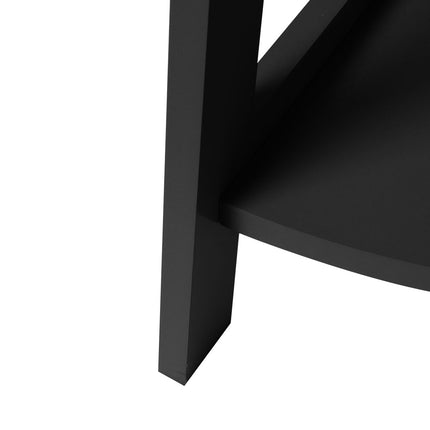 Levede 5 Tier Corner Shelf Wooden Storage Black-1975420482190708741