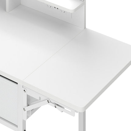 Levede Dressing Table LED Makeup Mirror Stool Set Vanity Desk Fold-up Panel-2029334101139525637