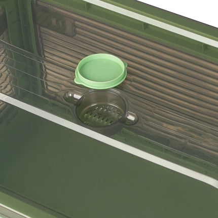 Storage Box Plastic Stackable Container L Green Large-1973193712070692869