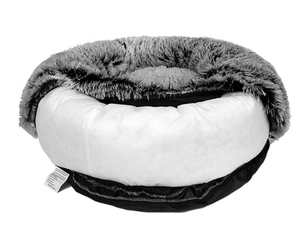 PaWz Pet Bed Cat Dog Donut Nest Calming M Charcoal Medium-1864184499739430917