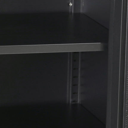 Levede Storage Cabinet Steel Kitchen Black-1973194076119502853