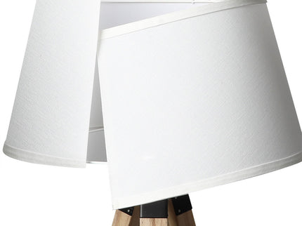 EMITTO Tripod Wooden Floor Lamp Shaded Natural-1864184396886708229