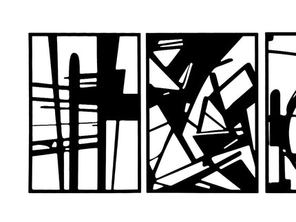 Yezi Metal Wall Art 4Pcs Abstract Minimalist Line Decor-1910149776226258949
