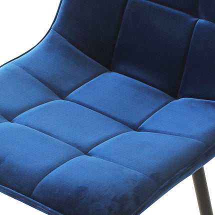 Levede 4x Dining Chairs Kitchen Velvet Blue-1975420493750210565