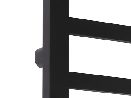 Heated Towel Rail Warmer Rack Wall Mounted Black-1910113122912440325