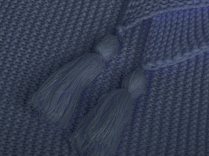 DreamZ Knitting Throw Blanket Cushion Navy-1910113223319883781