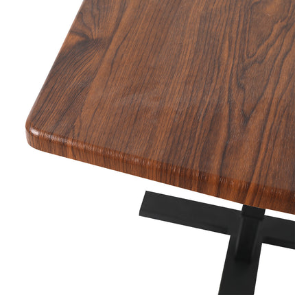 Levede Mobile Standing Desk Foldable Brown Fold-1973193834674393093