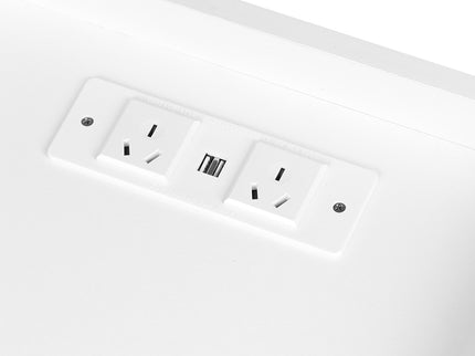 Levede Bedside Table USB Charger Outlet RGB White-1910112205626544133