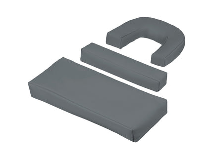 Levede Foldable Beach Lounge Chairs with Face Hole Grey-1910112248827875333