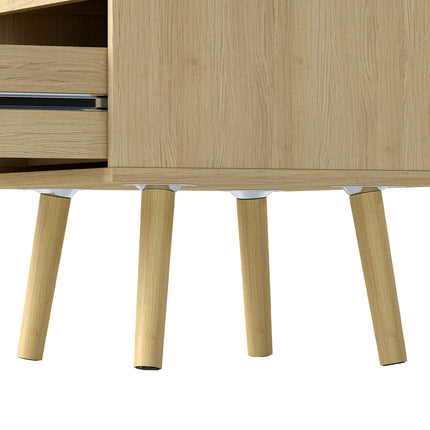 Levede 2x Bedside Tables Set Wooden Side Table Nigntstand Bedroom Rattan Drawers-2029334095099727877