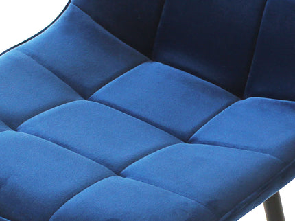Levede 4x Dining Chairs Kitchen Velvet Blue-1942353398628225029