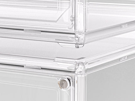 Stacked 2Pc Shoe Box Storage Display Stackable-1910112259397521413