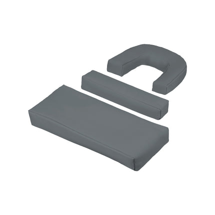 Levede Foldable Beach Lounge Chairs with Face Hole Grey-1973193483959275525