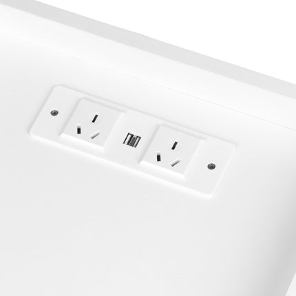 Levede Bedside Table USB Charger Outlet RGB White-1975420388510928901