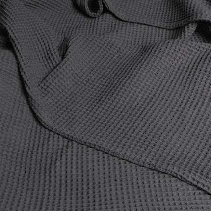 DreamZ Throw Blanket Cotton Waffle Blankets Grey Single-1973194040761520133