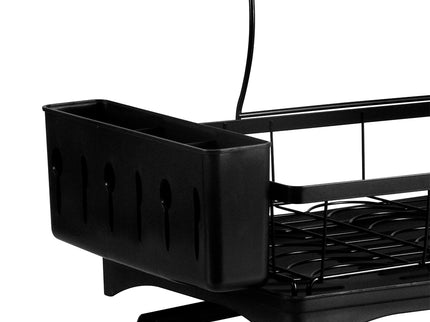 TOQUE Detachable Dish Drying Rack Cutlery Black-1864184346462785541