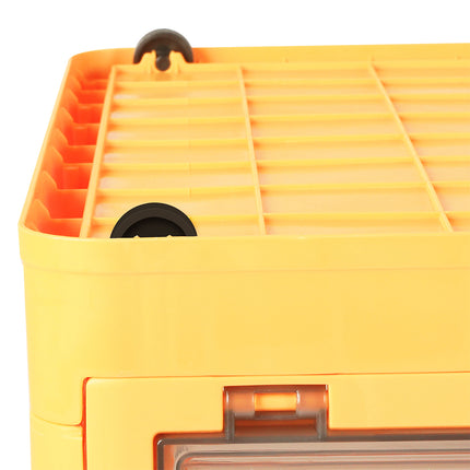 124L Storage Box Stackable Clothes Container L Orange Large-1975420406038925317