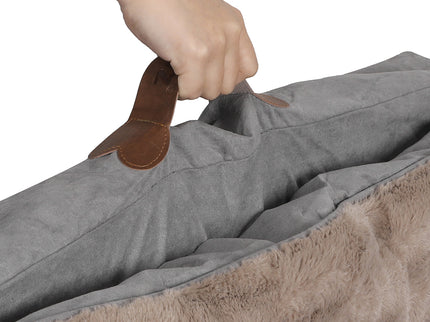 PaWz Dog Calming Bed Pet Cat Removable S Khaki Small-1864184509000454149
