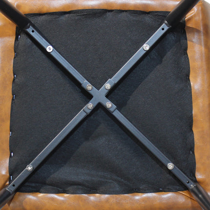 Dining Chairs x 4 Padded Seat PU Faux Leather-1975420386602520581