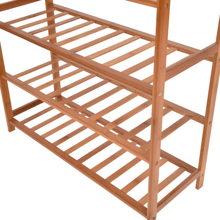 Levede 2x Bamboo Shoe Rack Shoes Organizer-1919892878436470789