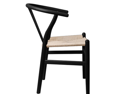 Levede 2x Dining Chairs Wooden Hans Black-1942353395260198917