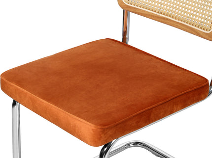 Levede 2xRattan Chair Dining Chairs Orange-1942353411521515525