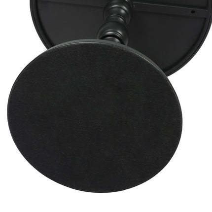 Levede Side Table Vintage End Round Black-1973194079571415045