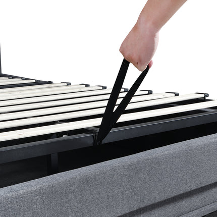 Levede Queen Bed Frame Gas Lift LED Light-1973193467421134853