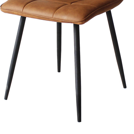 Levede 4x Dining Chairs Kitchen Chair Brown Faux Leather-1973194074588581893
