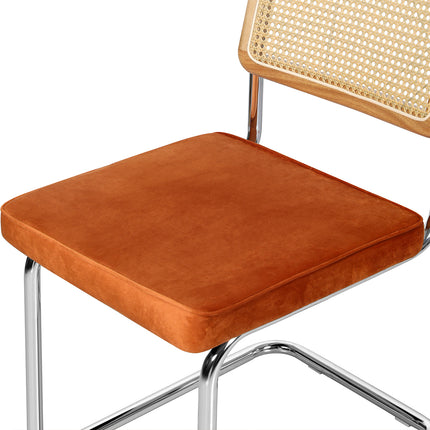 Levede 2xRattan Chair Dining Chairs Orange-1973194084940124165