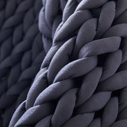 Dreamz Knitted Weighted Blanket Chunky Dark Grey Queen 9KG-1954802944209719301
