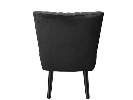 Levede Accent Chair Foot Stool Set Ottoman Black-1864184354935279621