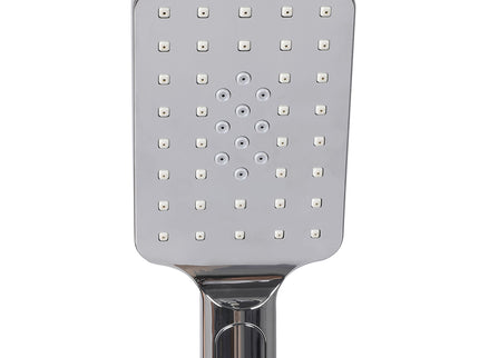 High Pressure Shower Head Set Rain Square Silver-1910113120358109189