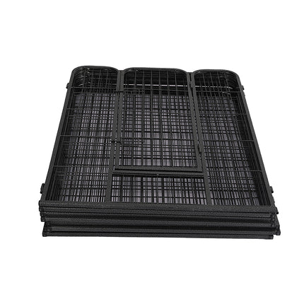 PaWz 8 Panel Pet Dog Playpen Puppy Exercise Black 2.5kg Venison-1973193827879620613