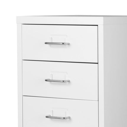 Levede Office Cabinet 8 Drawer Drawers White-1973193874033741829