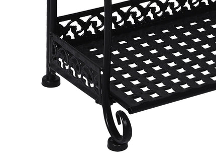 Levede Plant Stand 5 Tiers Outdoor Indoor Black-1864184722444390405