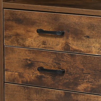 Levede Bedside Table USB Charger Outlet LED Oak-1973193443496824837