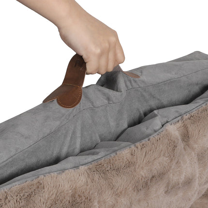 PaWz Dog Calming Bed Pet Cat Removable S Khaki Small-1975420451580678149